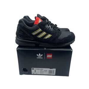 Adidas Lego ZX 8000 Suede Textile Retro Running Sneaker Black Yellow Mens 7